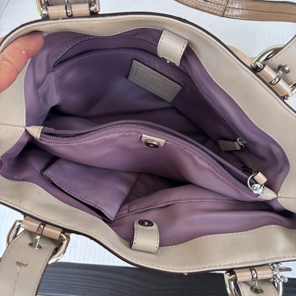 Coach Chelsea Metallic Gold Leather Tote Bag F17216 - Picture 13 of 13